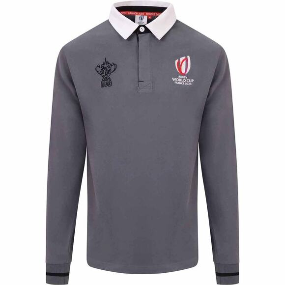 Rugby World Cup France 2023 Polo Shirt Mens XXL Grey Cotton Jersey Preppy Bloke - Picture 15 of 16
